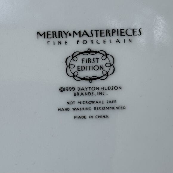 Merry Masterpieces Fine Porcelain Plate "More To The Left” 1999 Dayton Hudson - Picture 4 of 4